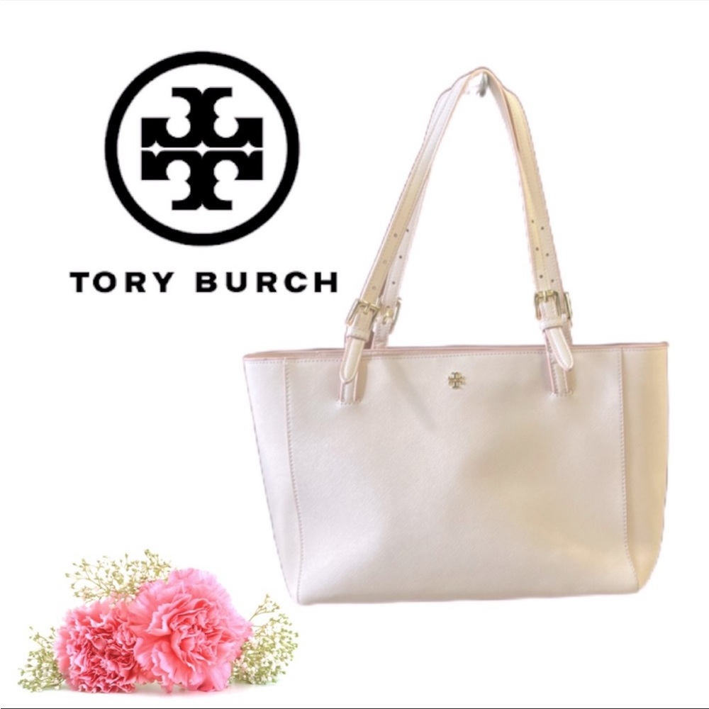 Tory Burch Saffiano Tote Bag in Light Pink